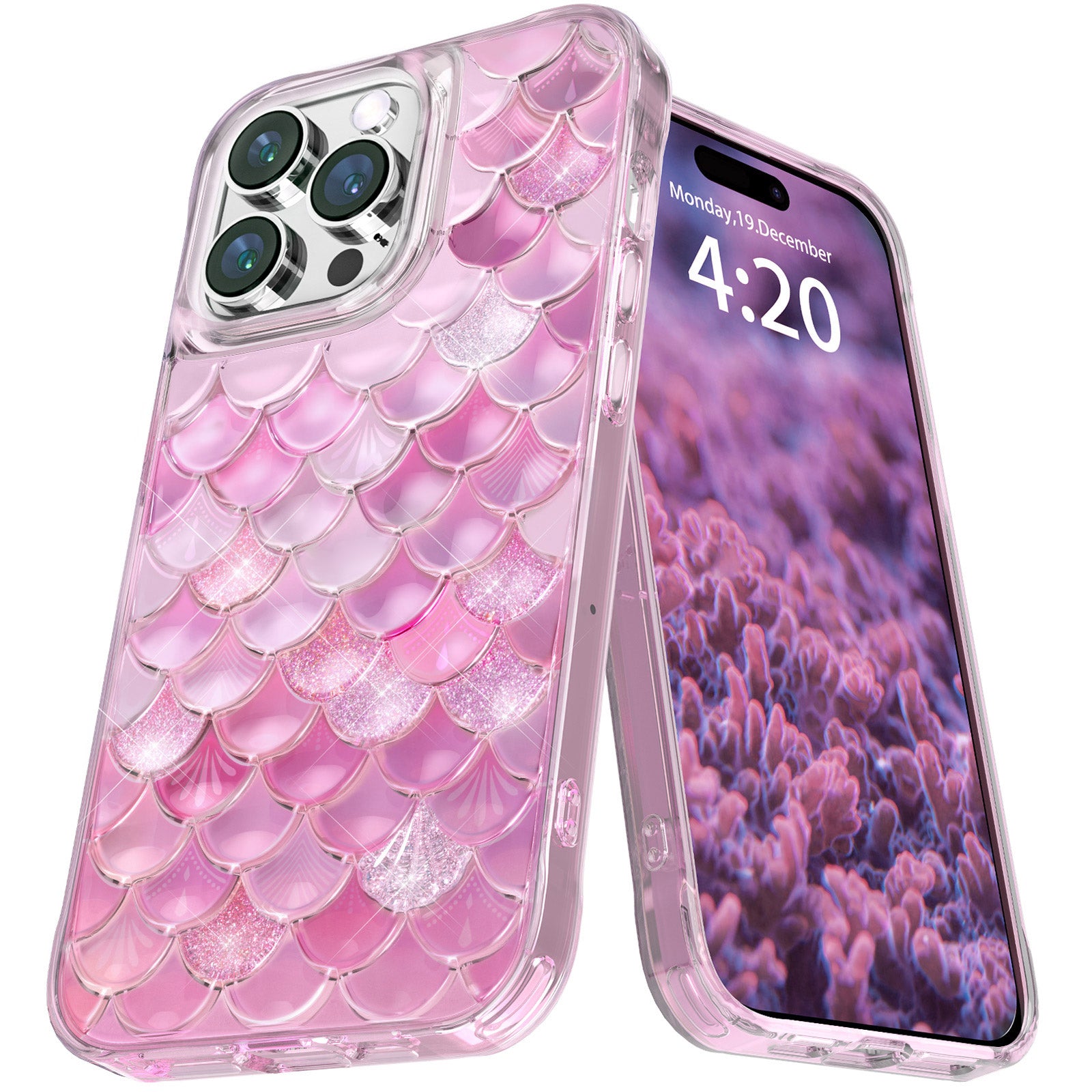 KINGXBAR Fish Scale Series til iPhone 14 Pro telefoncover Anti-ridse TPU+PET IML Cover KINGXBAR Fish Scale Series til iPhone 14 Pro telefoncover Anti-ridse TPU+PET IML Cover